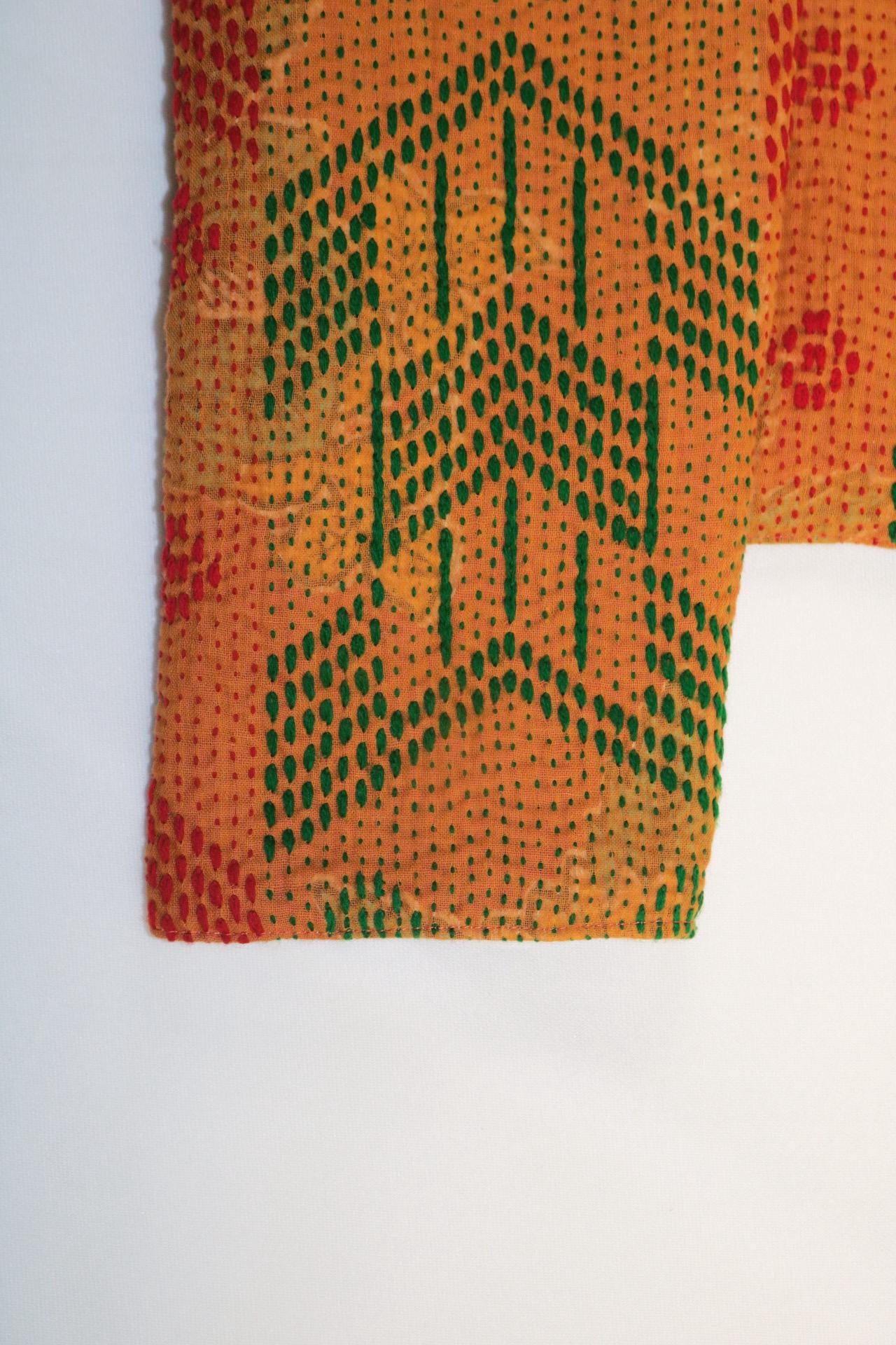 Vintage Kantha Quilt Jacket Fully Hand Embroidered