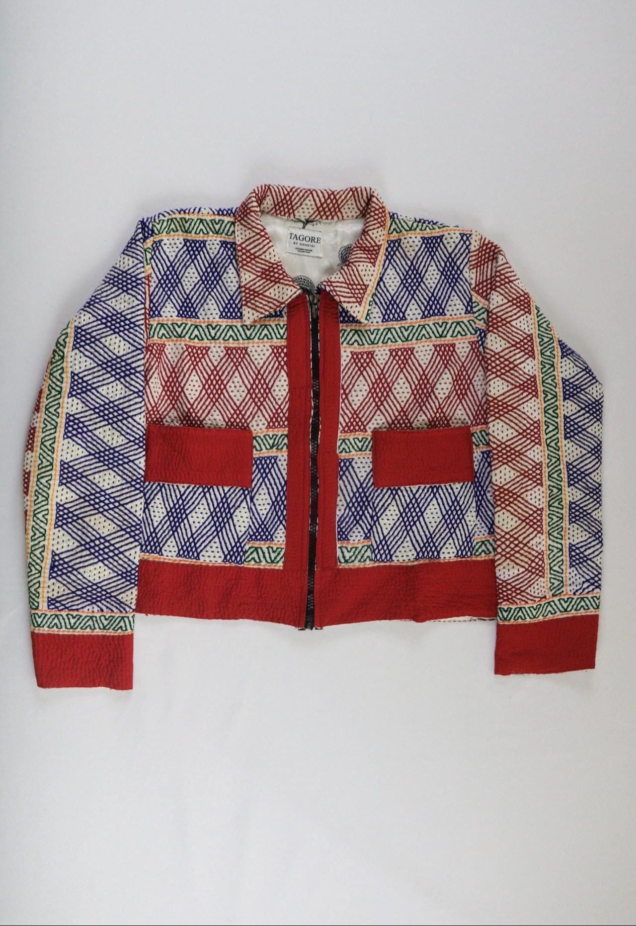 Vintage Kantha Quilt Jacket Fully Hand Embroidered