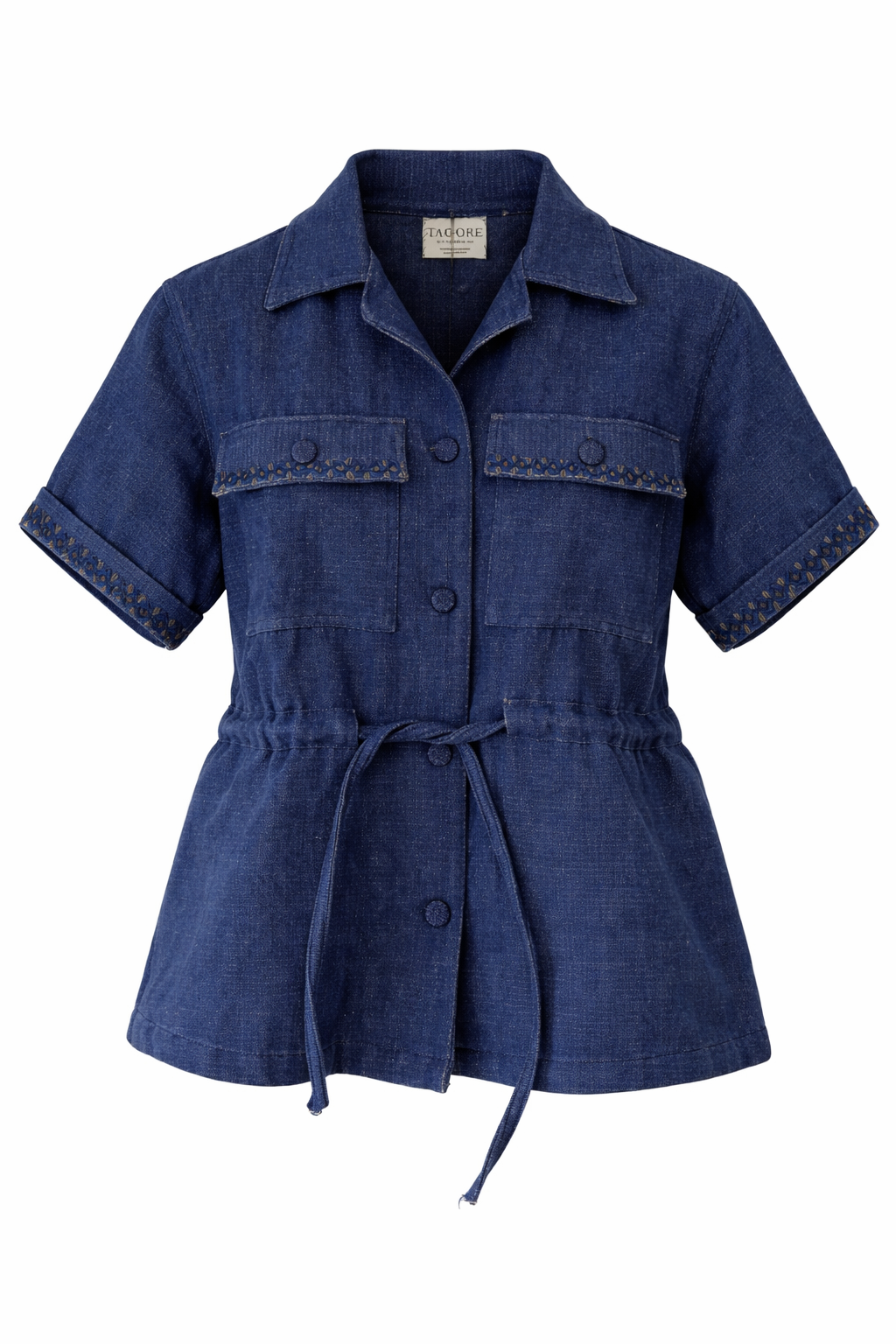 Embroidered Denim Flap Jacket