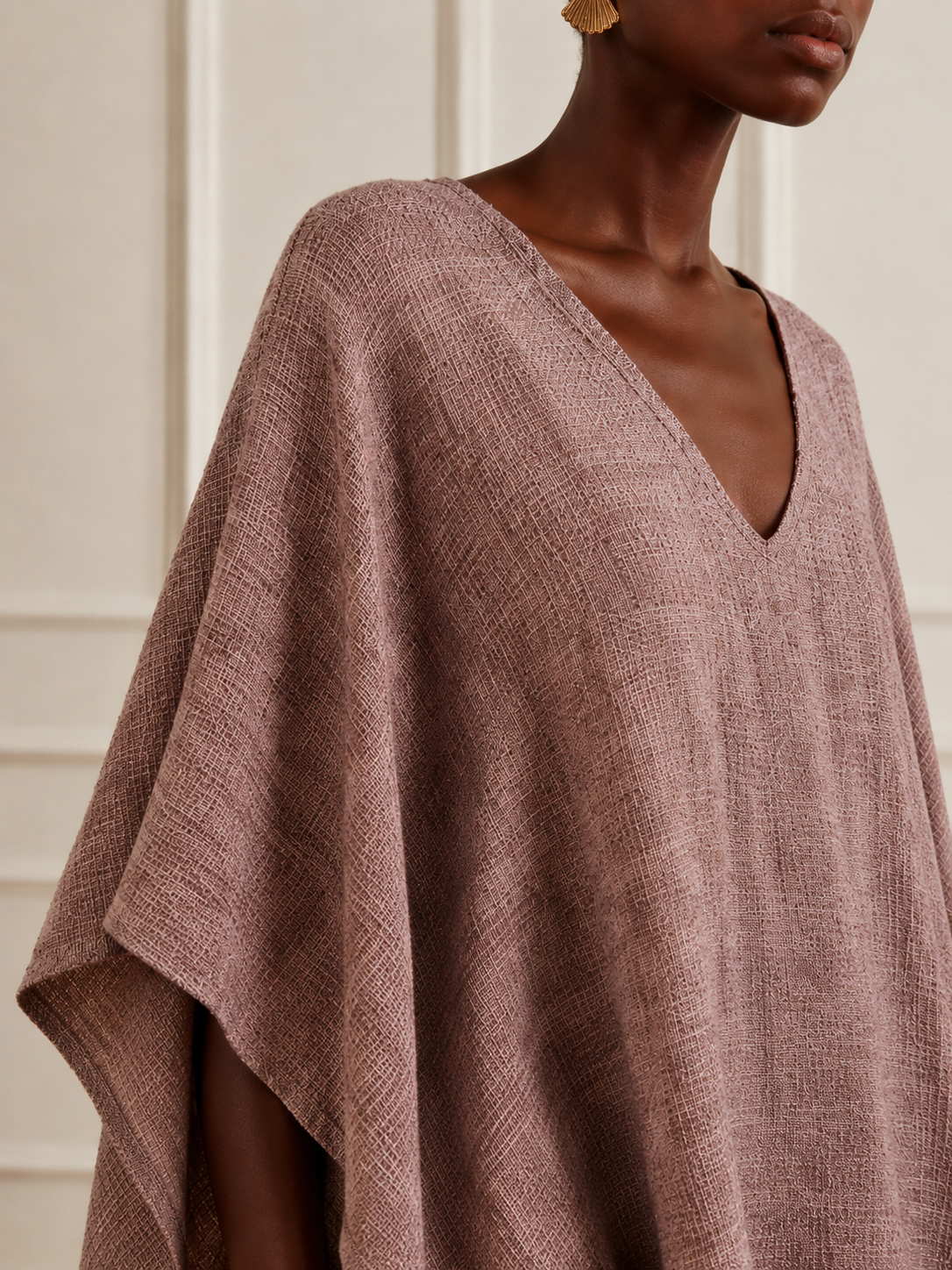Dusty Pink Handwoven Kaftan