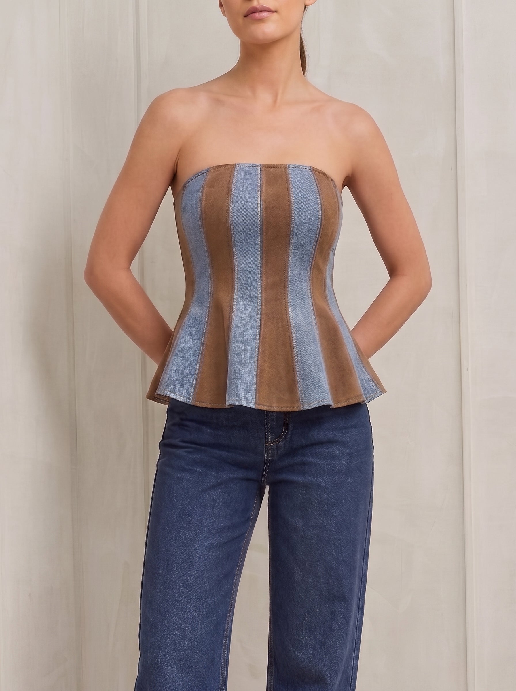 Upcycled Denim Corset