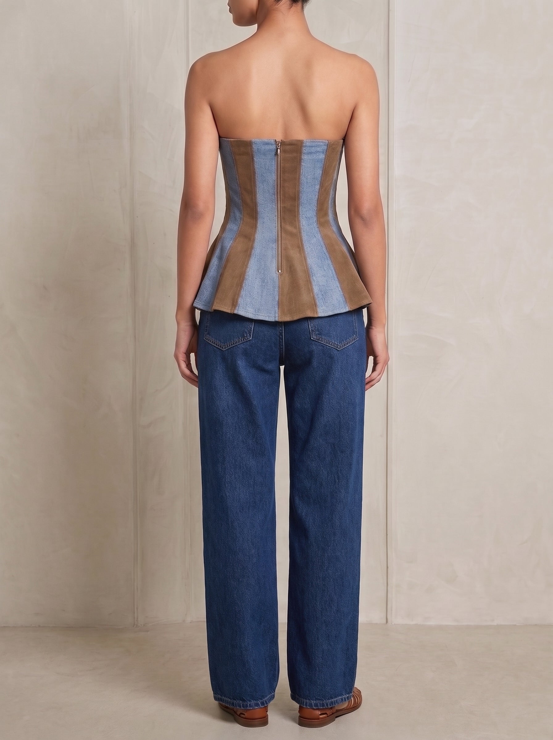 Upcycled Denim Corset