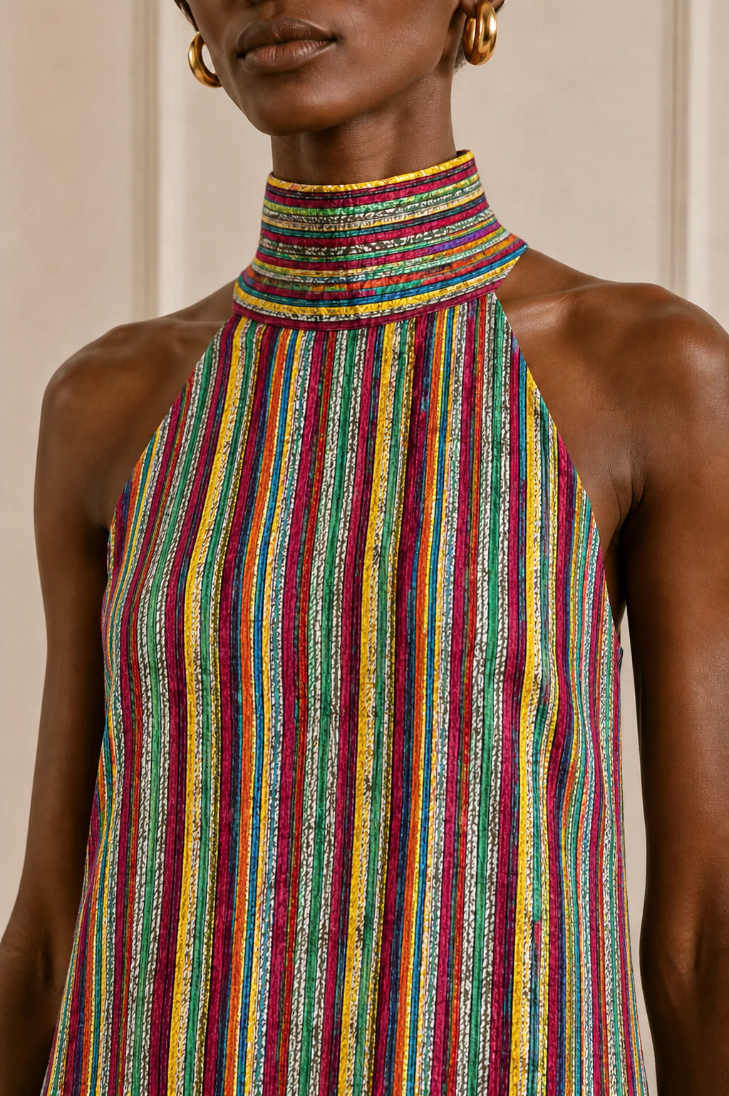 Striped Dupatta Dress