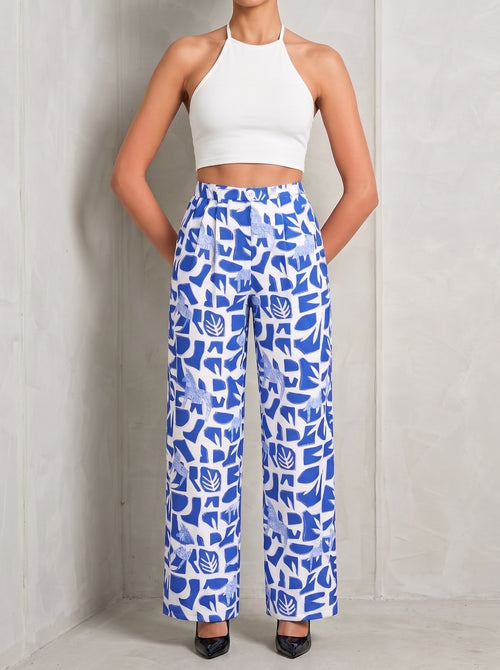 Blue Horse High Waist Pants
