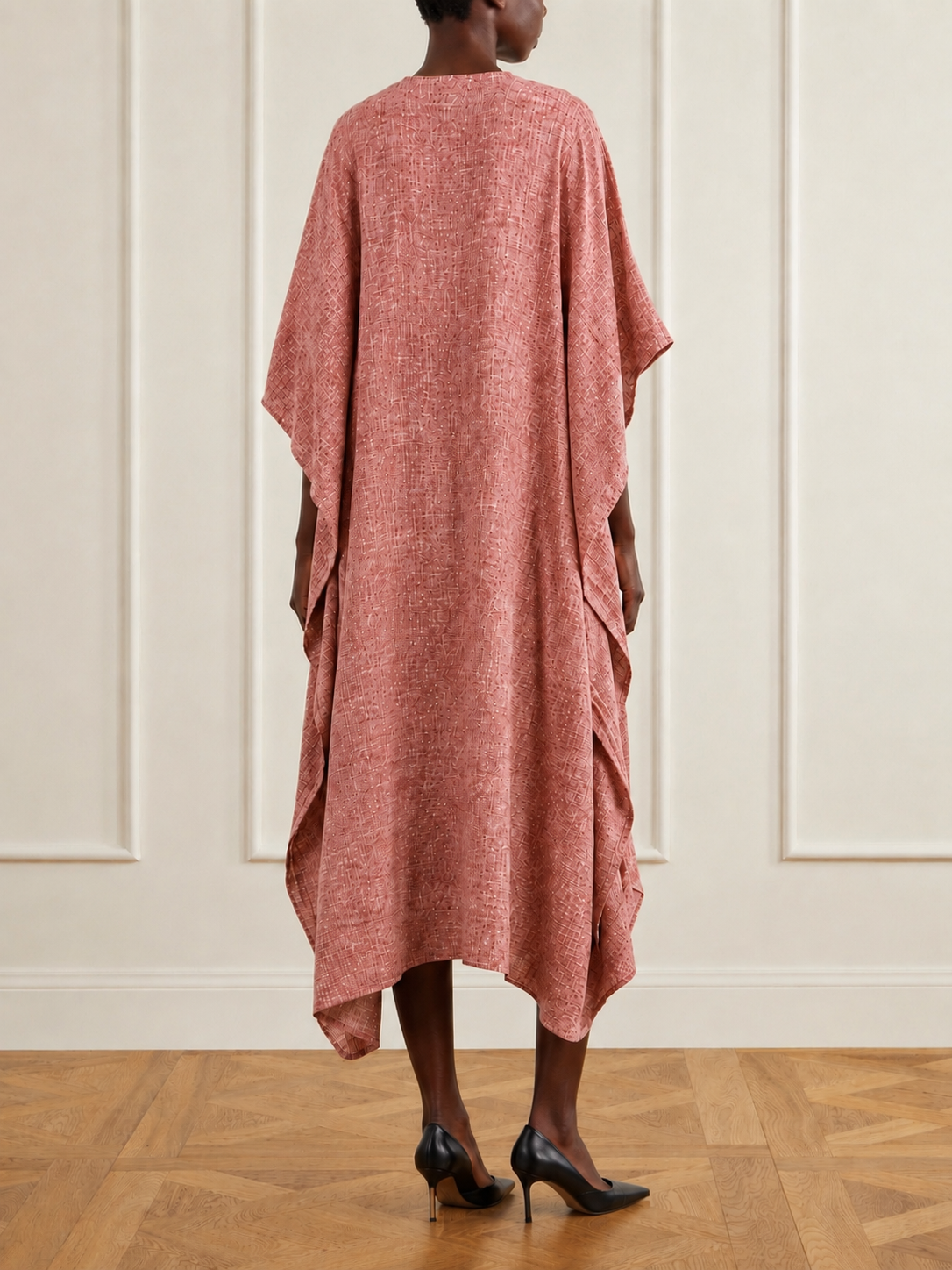 Pink Handwoven Kaftan