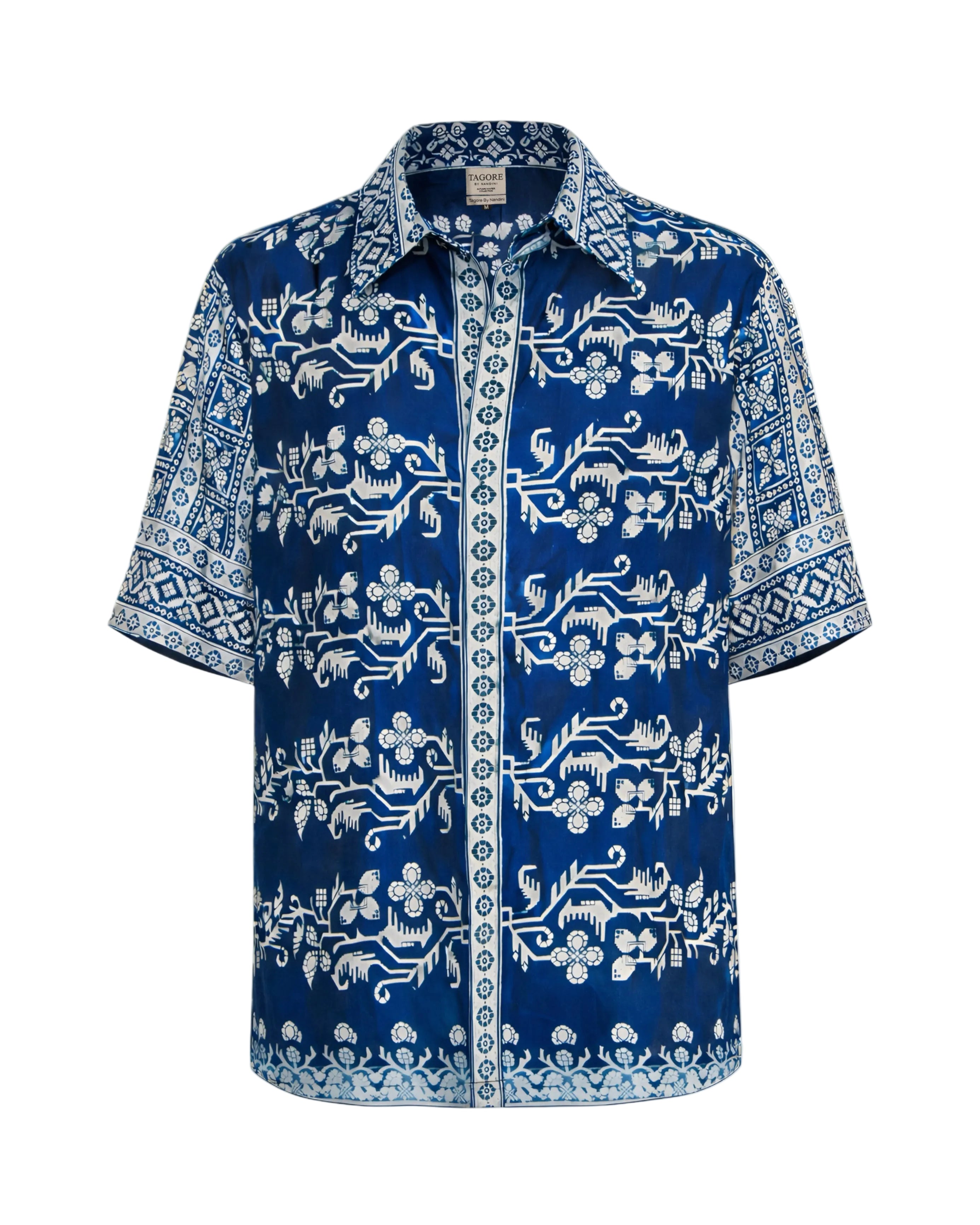 Upcycled Vintage Silk Shirt Men