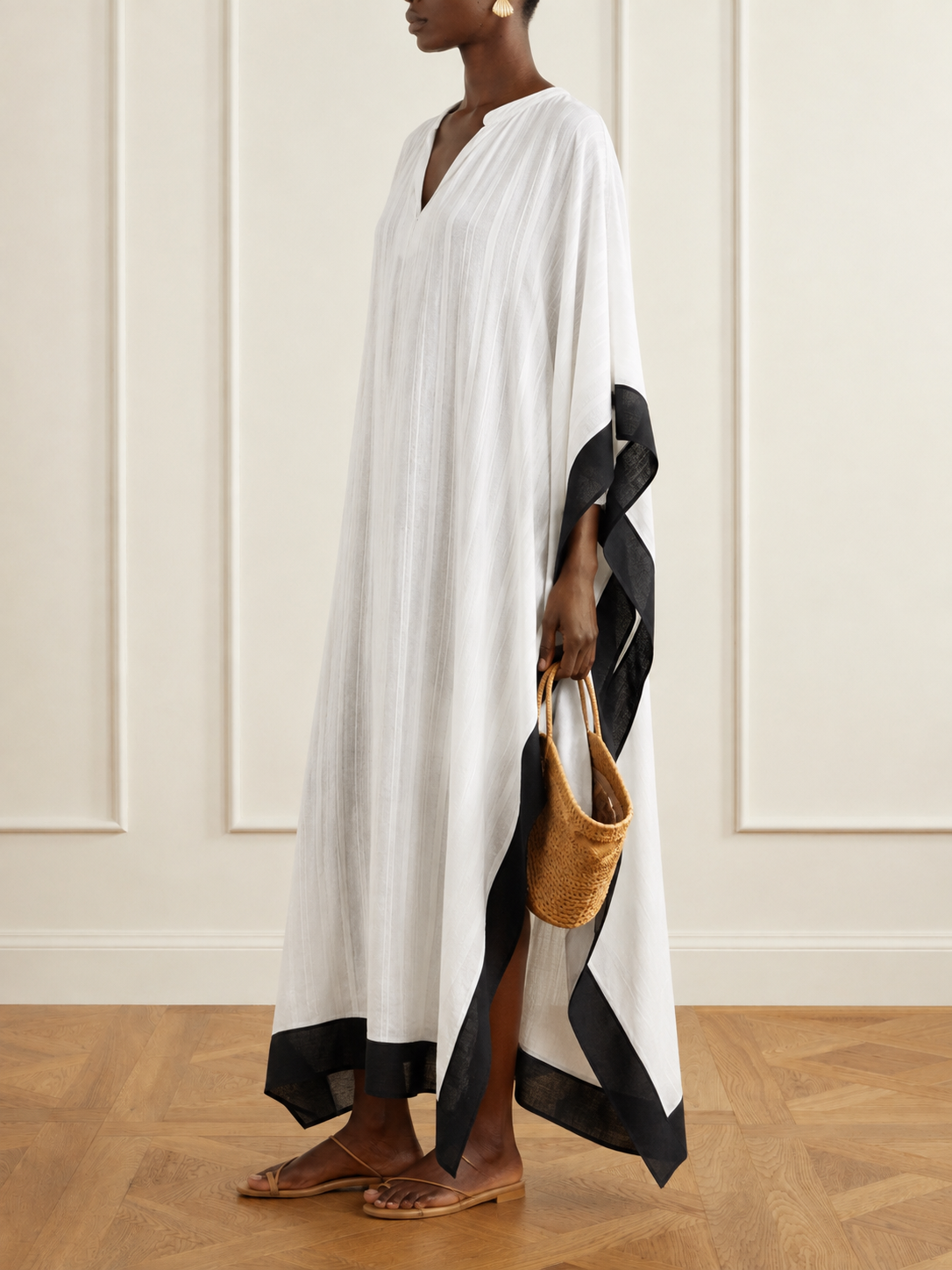 White Handwoven Kaftan