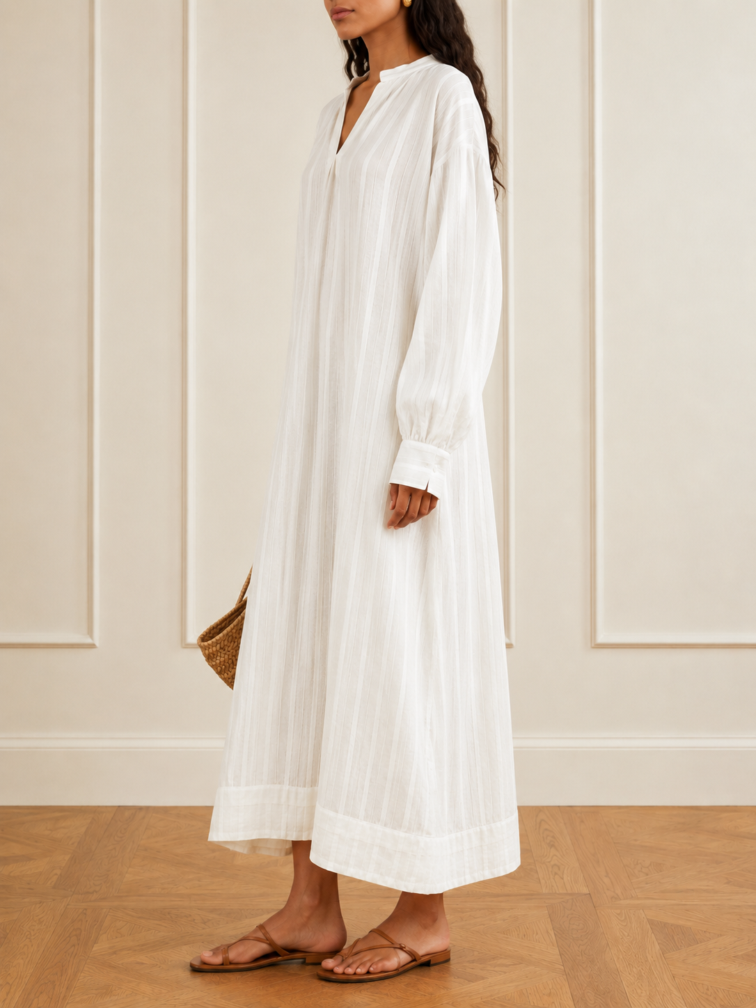 White Handwoven Kaftan