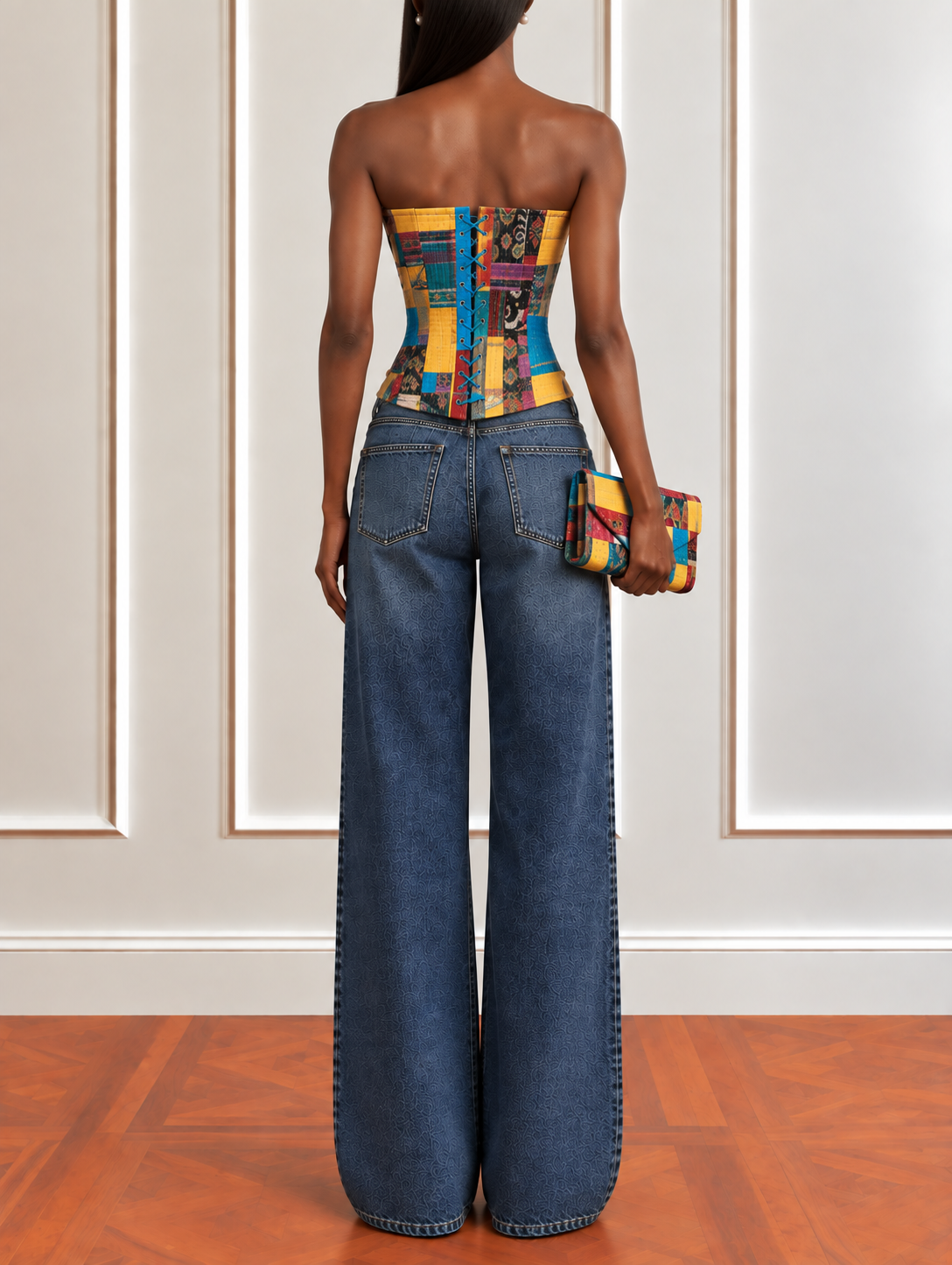 Patchwork Kantha Corset