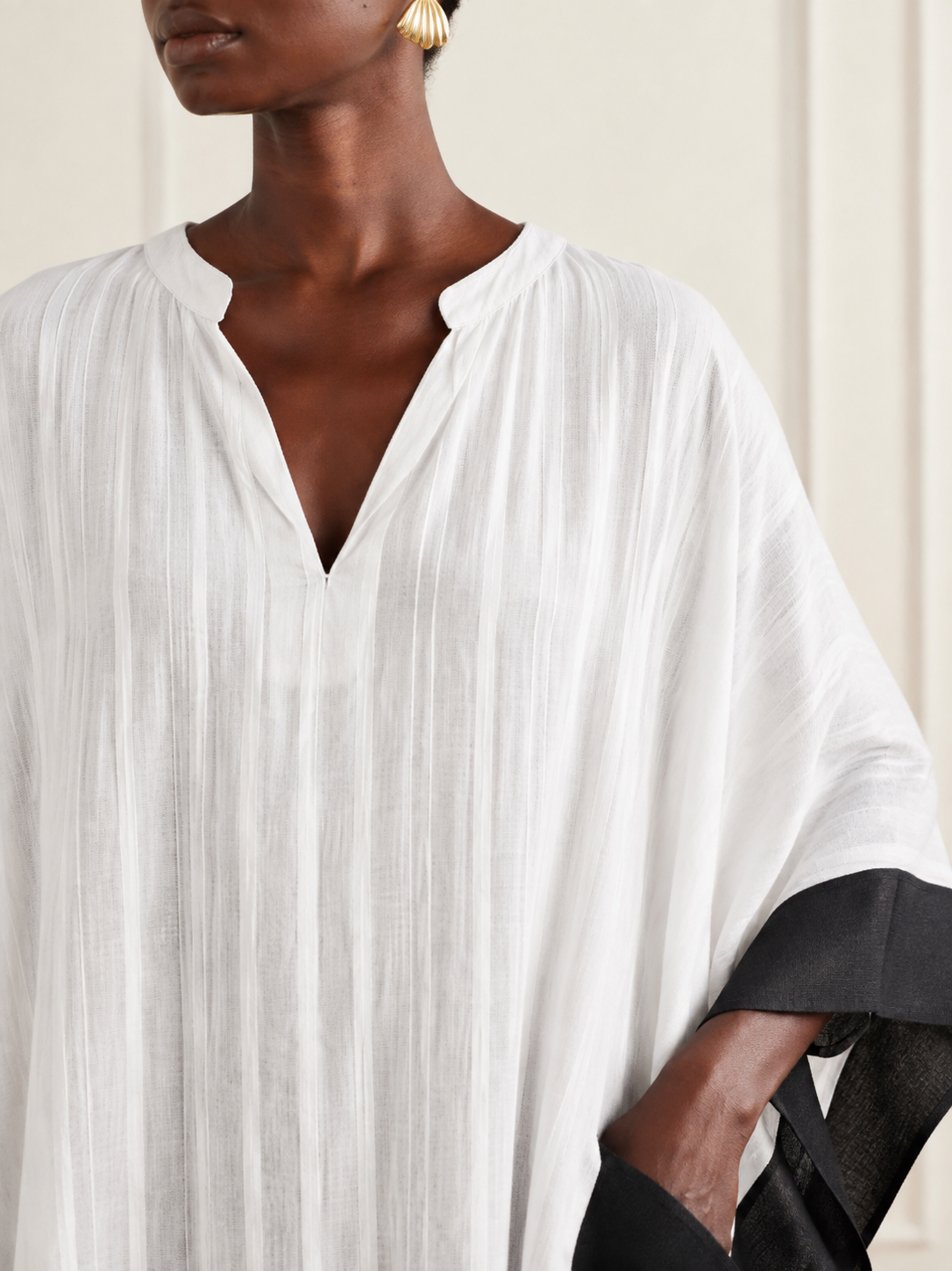White Handwoven Kaftan