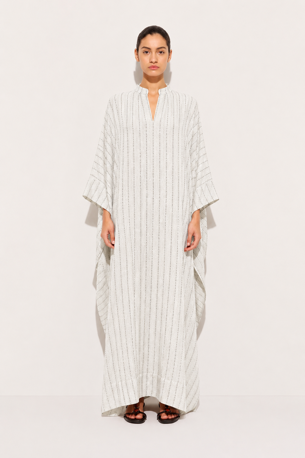 White striped Handwoven Kaftan
