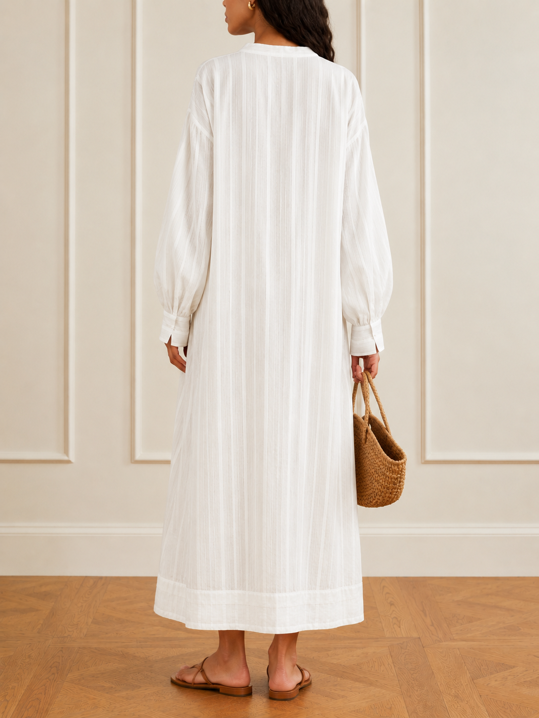 White Handwoven Kaftan
