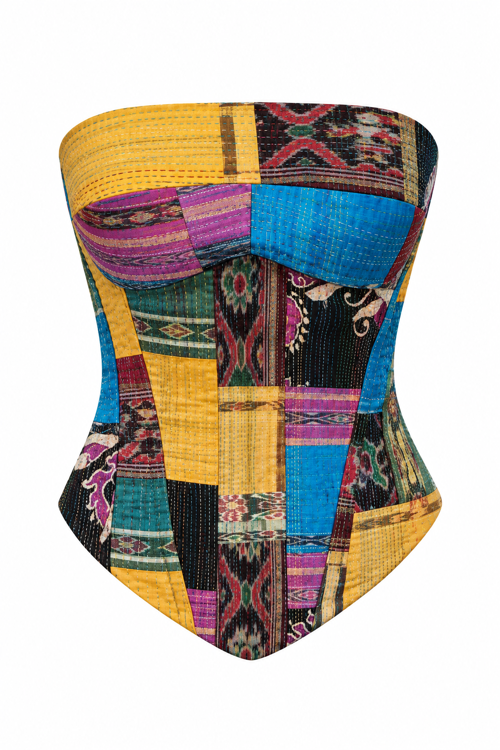 Patchwork Kantha Corset