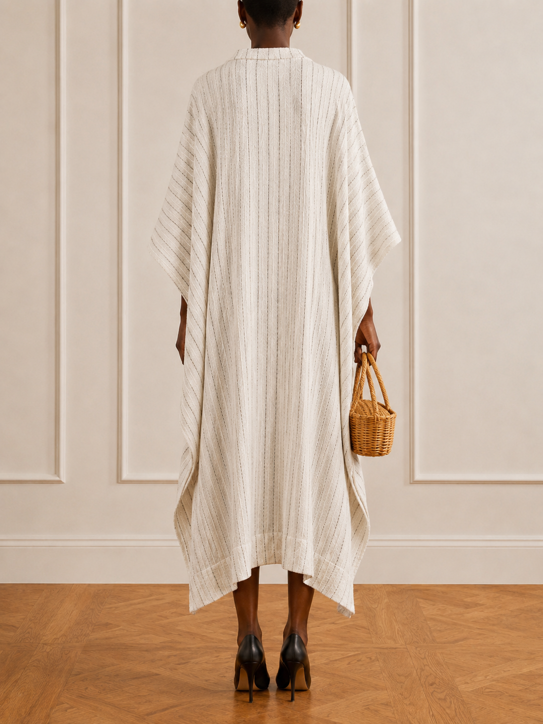 White striped Handwoven Kaftan