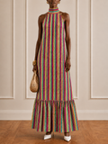 Striped Dupatta Dress