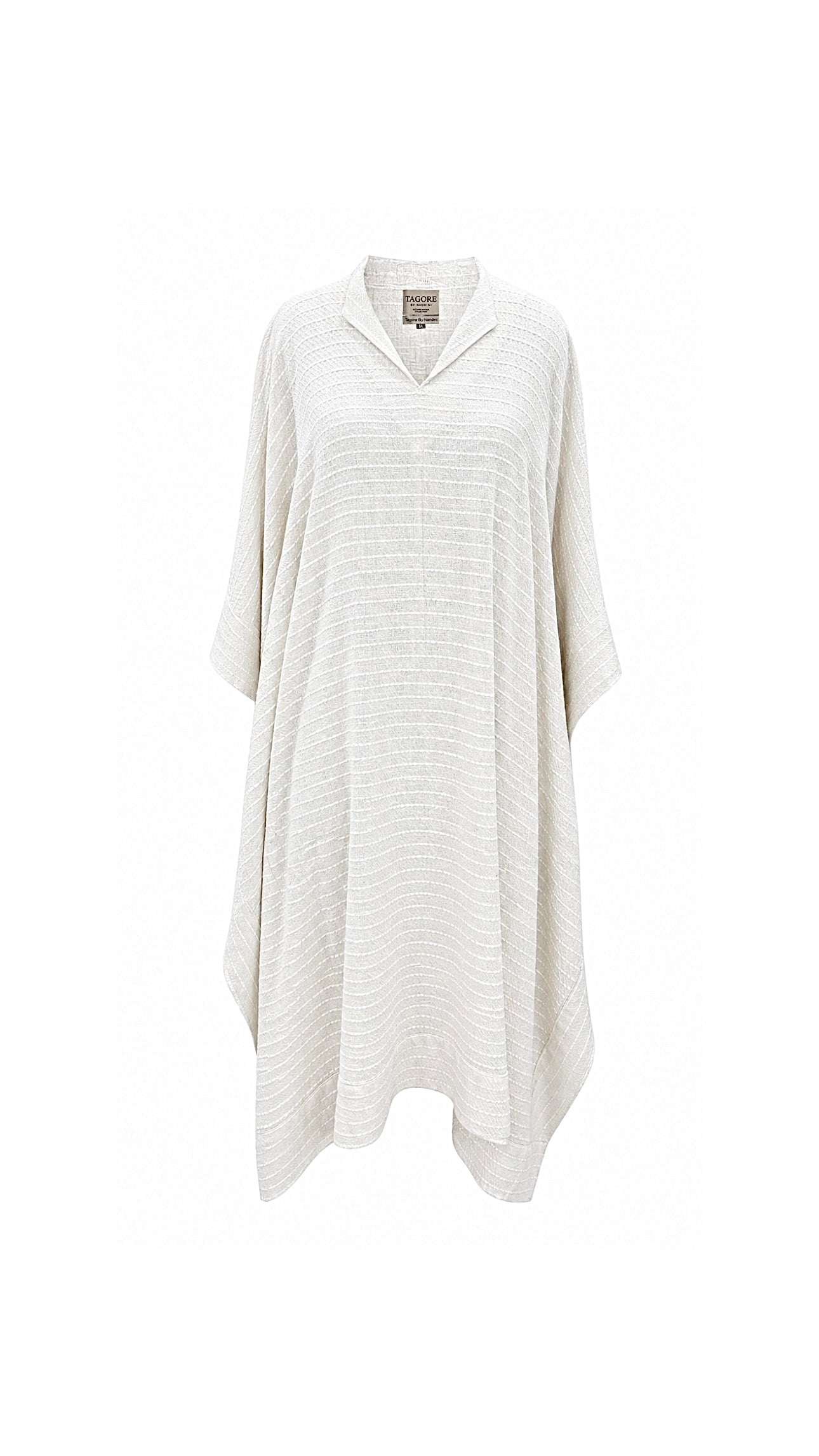 White Striped Handwoven Kaftan
