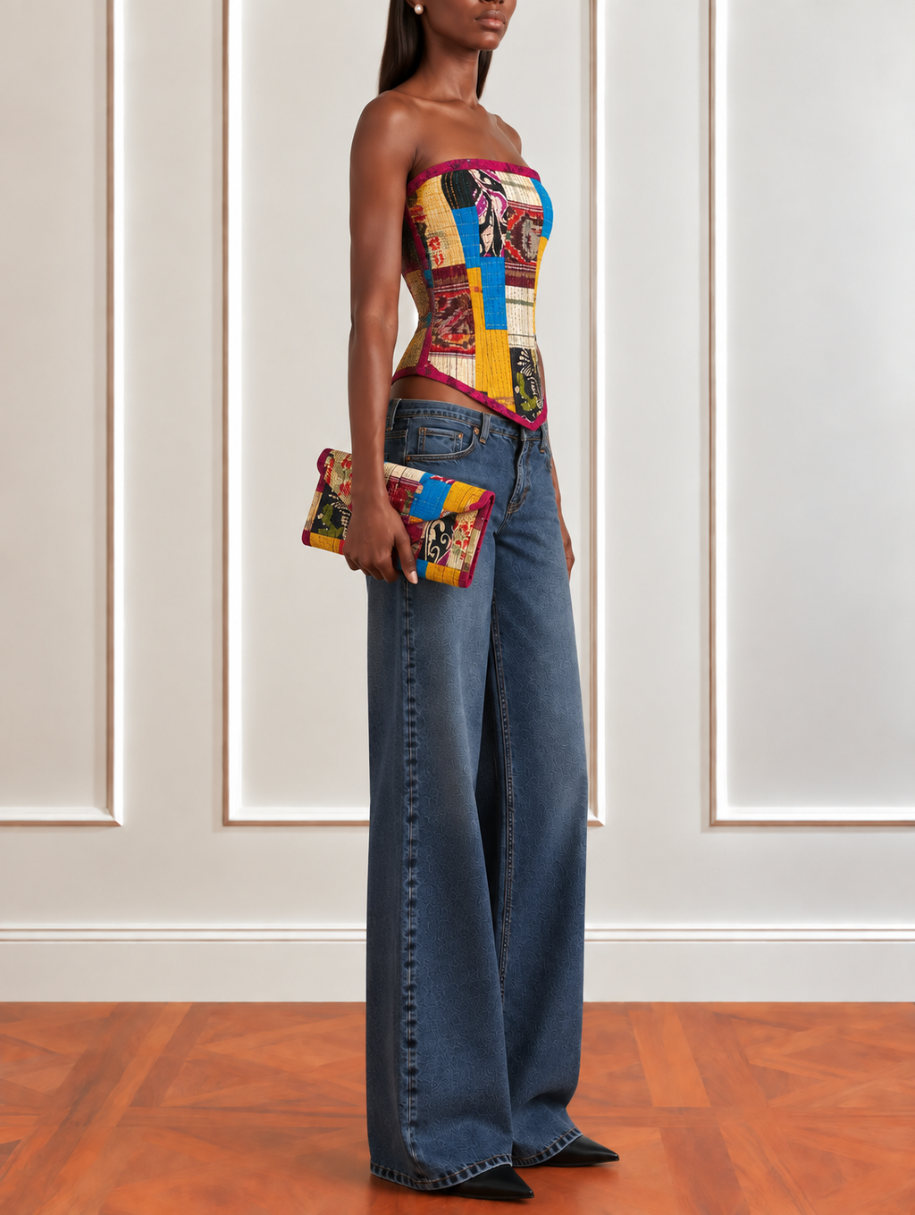 Patchwork Kantha Corset
