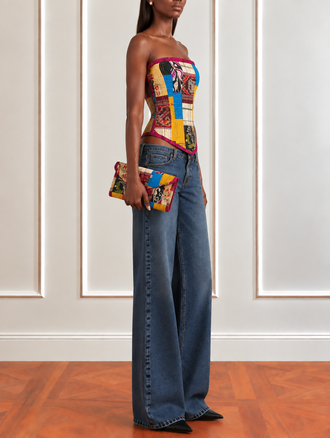Patchwork Kantha Corset