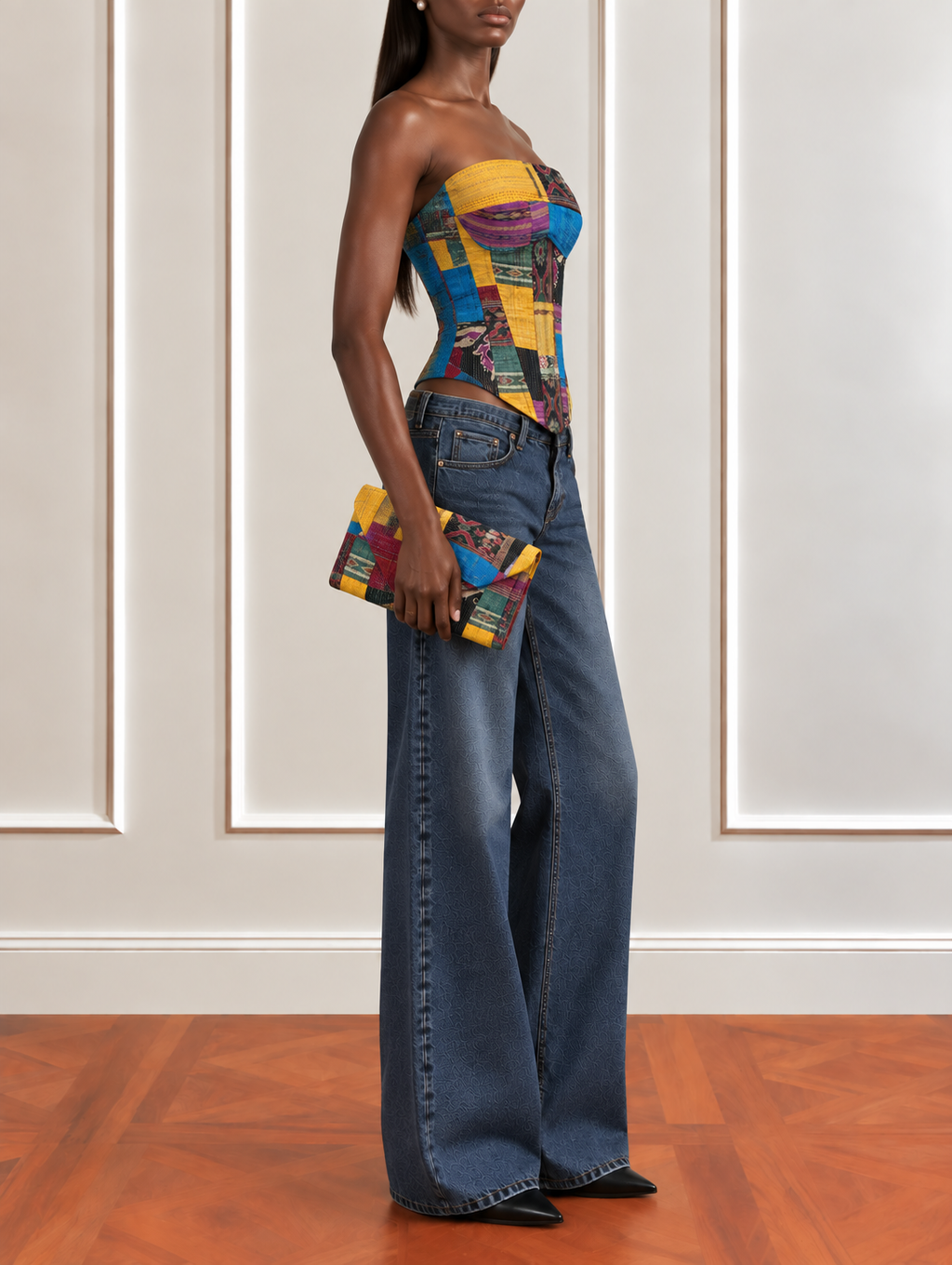 Patchwork Kantha Corset