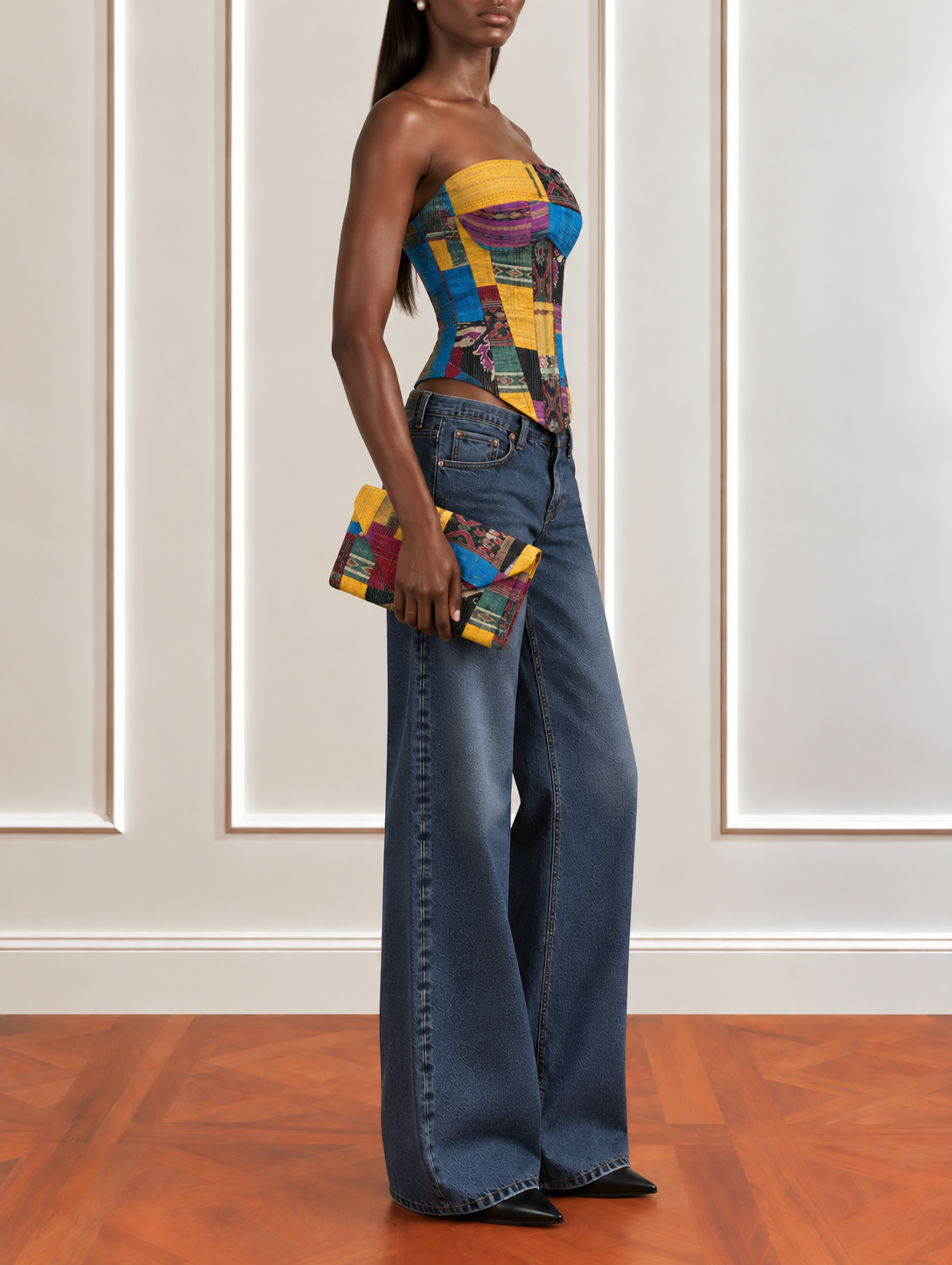 Patchwork Kantha Corset