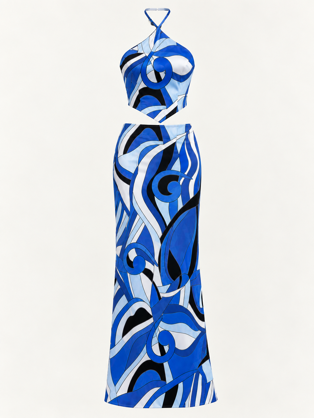 Hooghly Halter Neck & Maxi Skirt Set