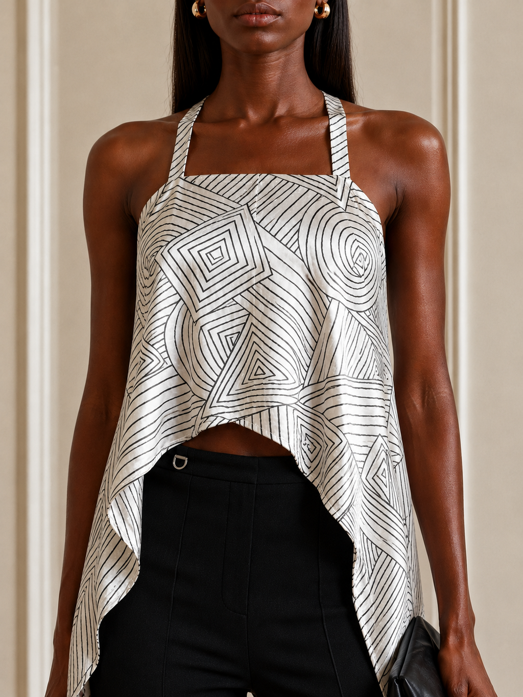 Crossline Silk Top