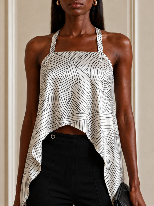 Crossline Silk Top