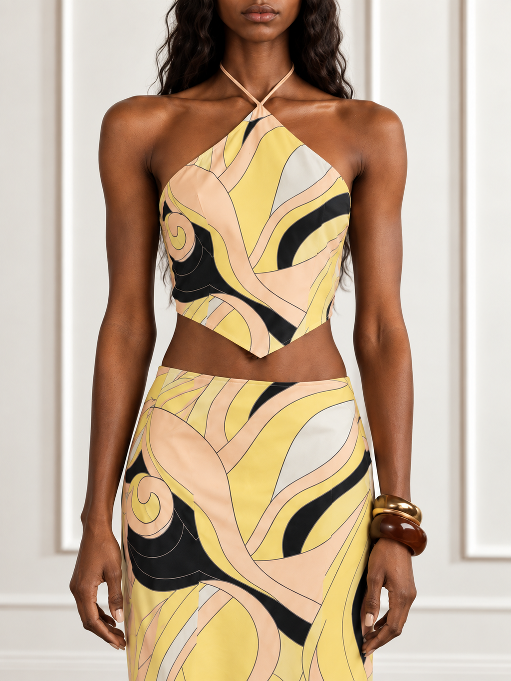 Mellow Halter Neck & Maxi Skirt Set