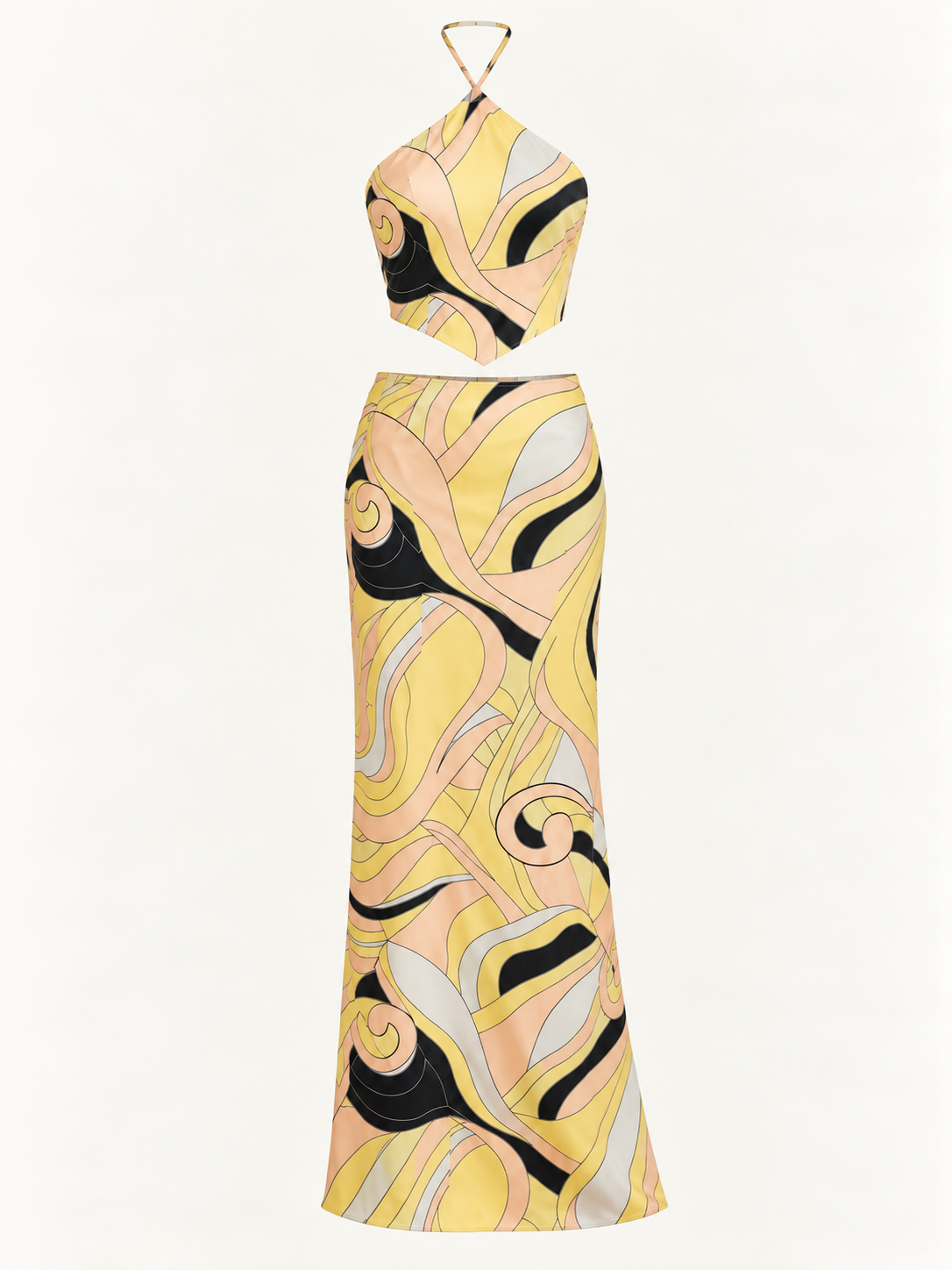 Mellow Halter Neck & Maxi Skirt Set