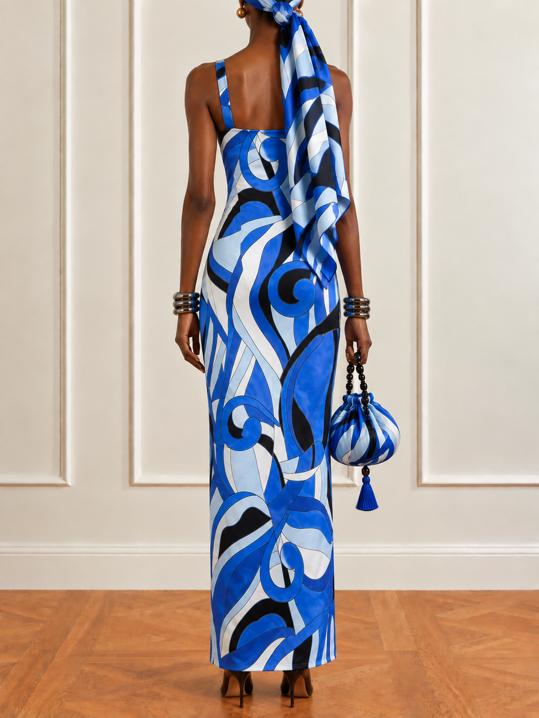 Hooghly Blue Maxi Dress