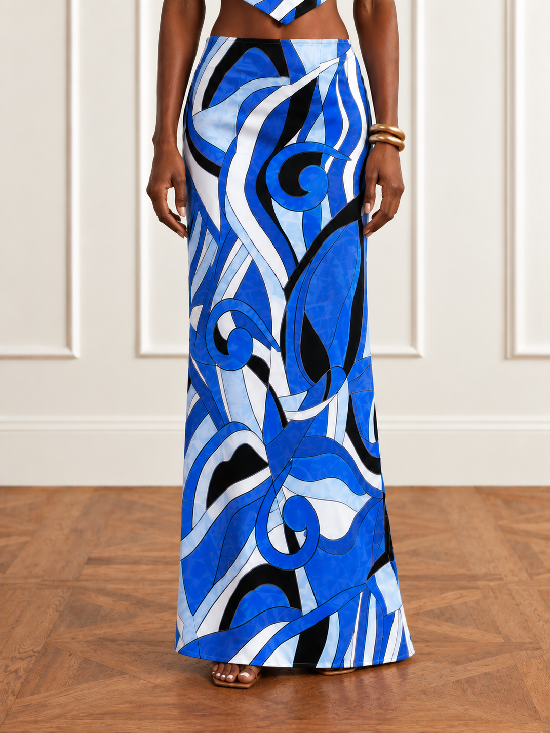 Hooghly Halter Neck & Maxi Skirt Set