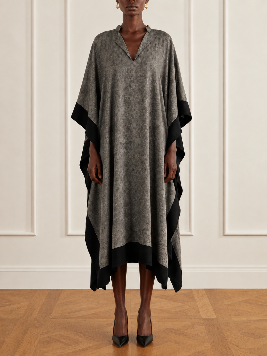 Gray Handwoven Kaftan