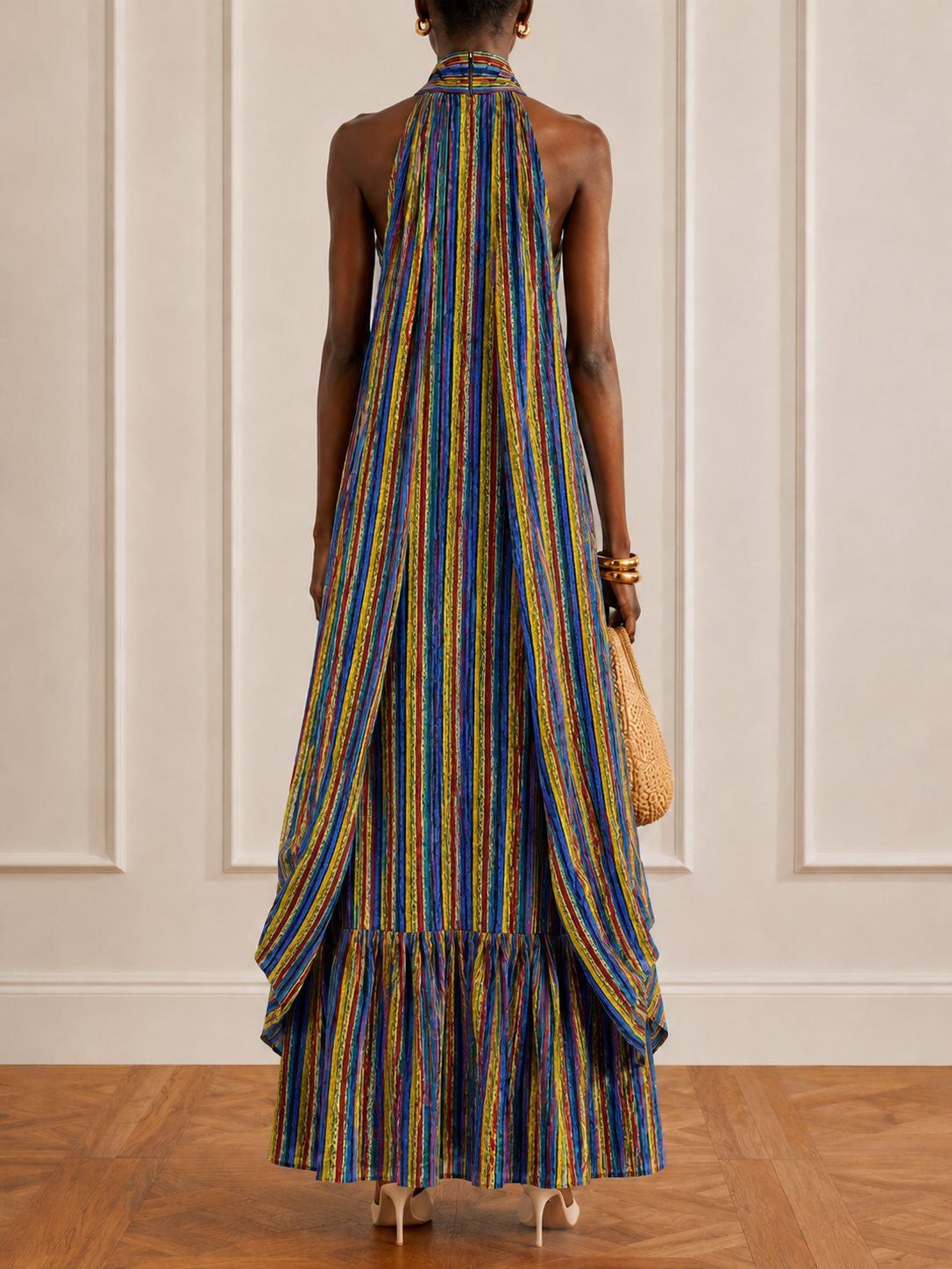 Striped Dupatta Dress