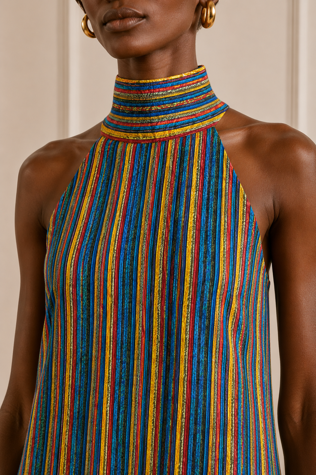 Striped Dupatta Dress
