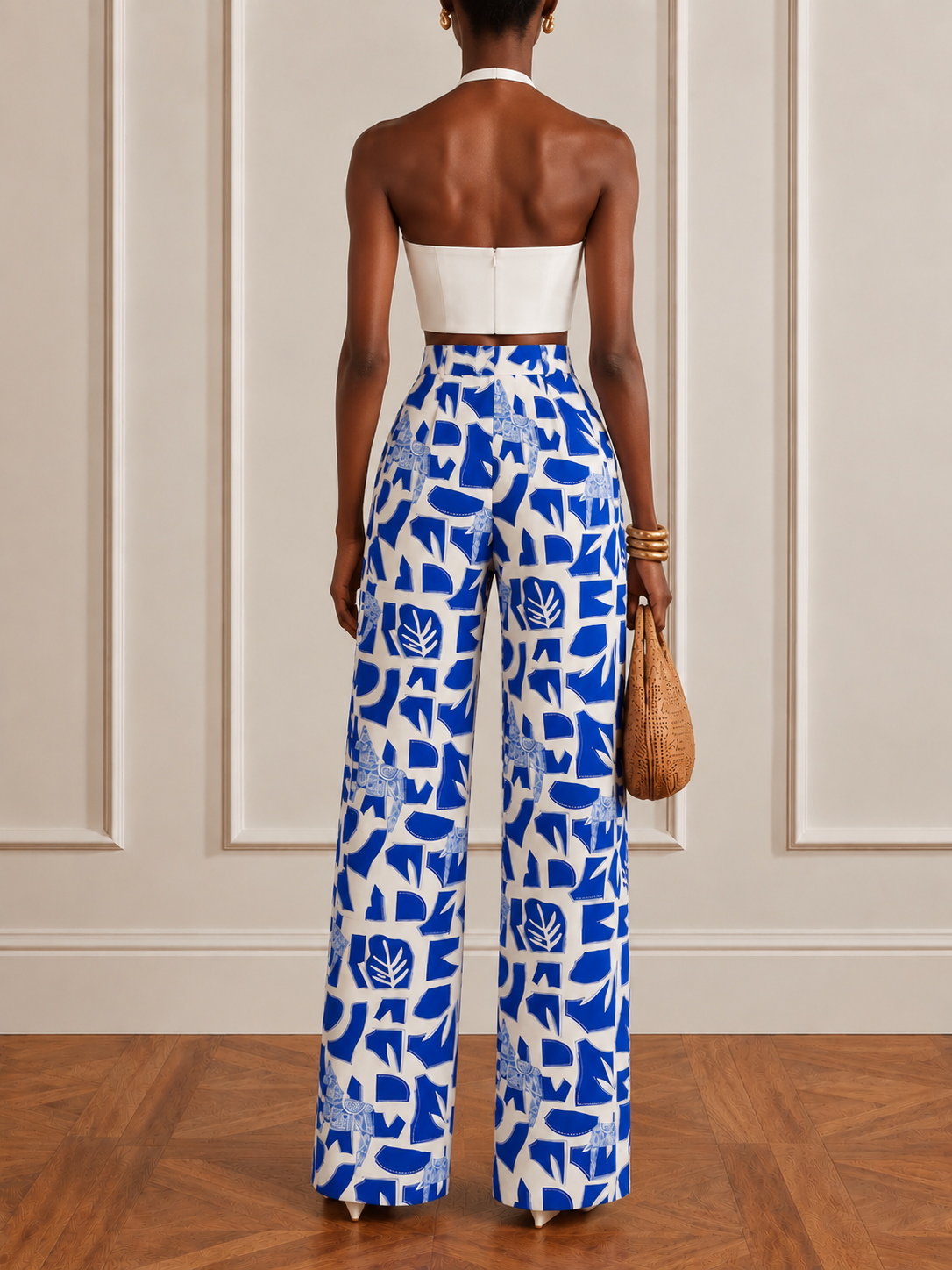 Blue Horse High Waist Pants