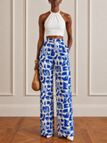 Blue Horse High Waist Pants