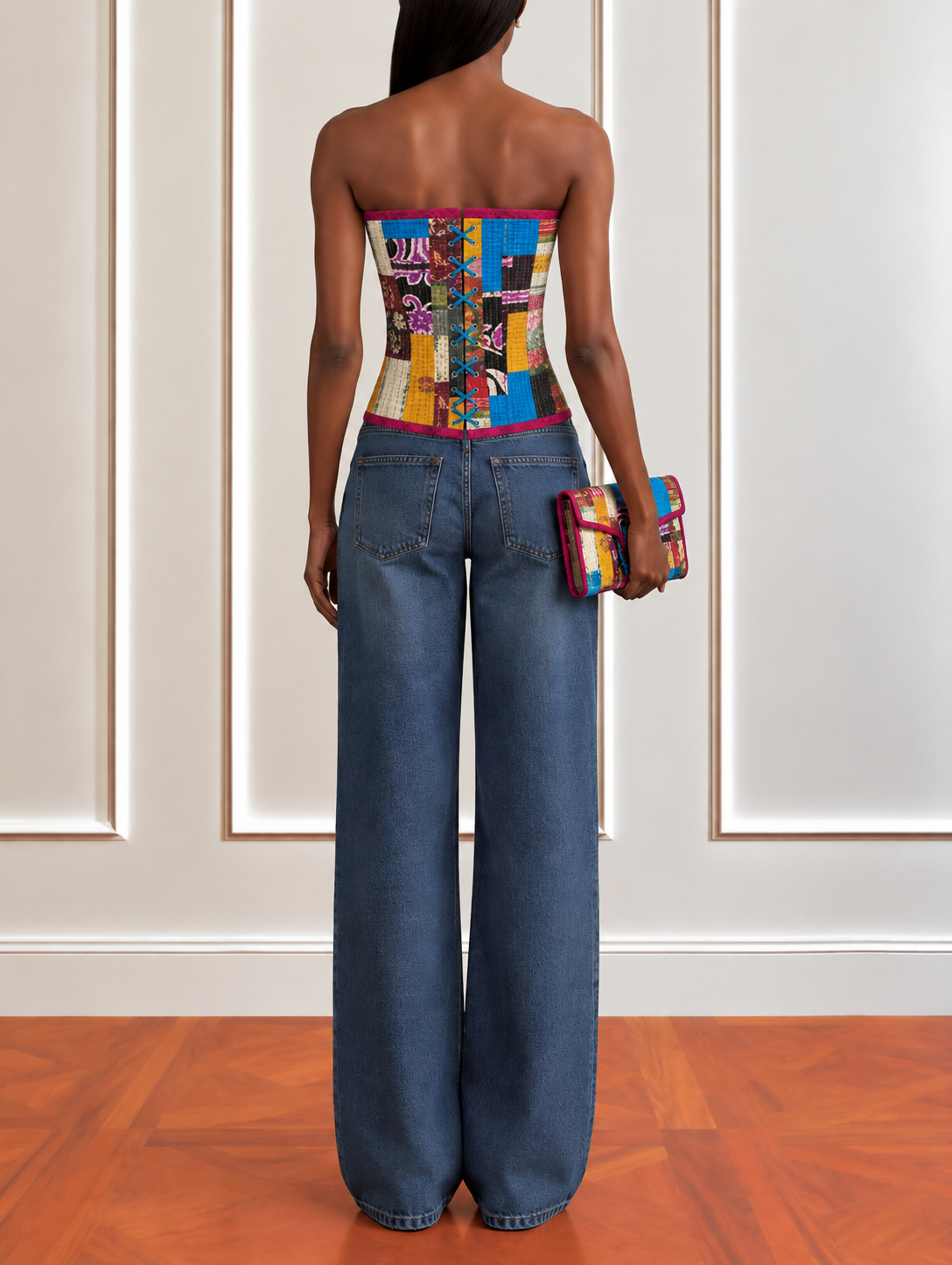 Patchwork Kantha Corset