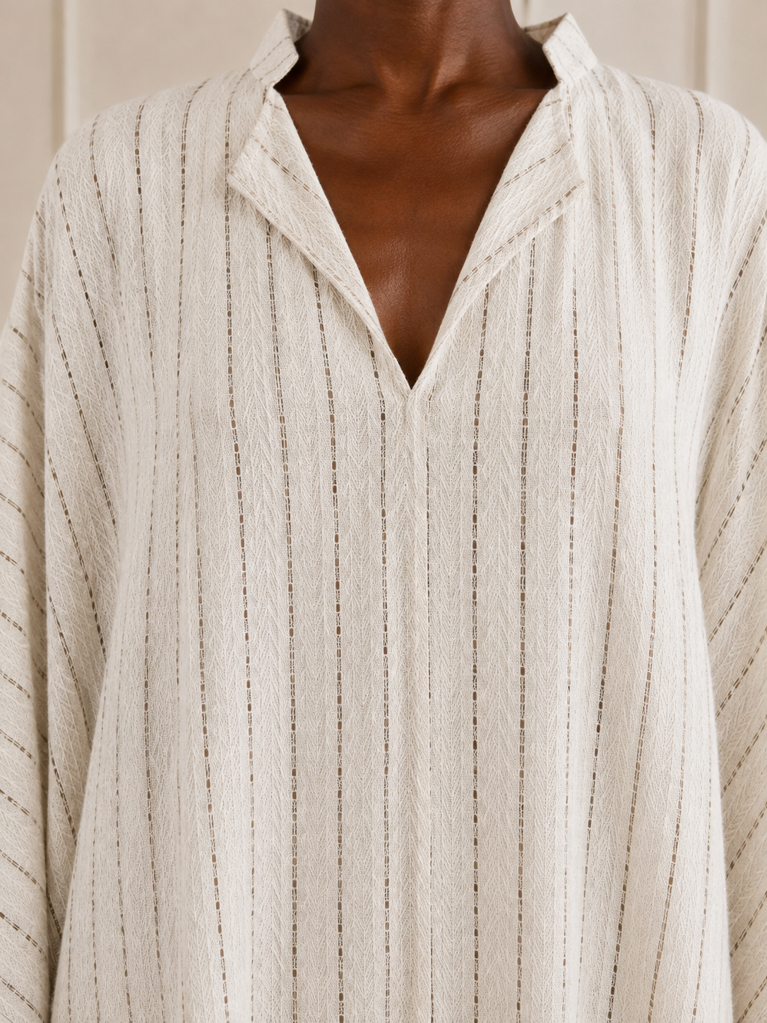 White striped Handwoven Kaftan