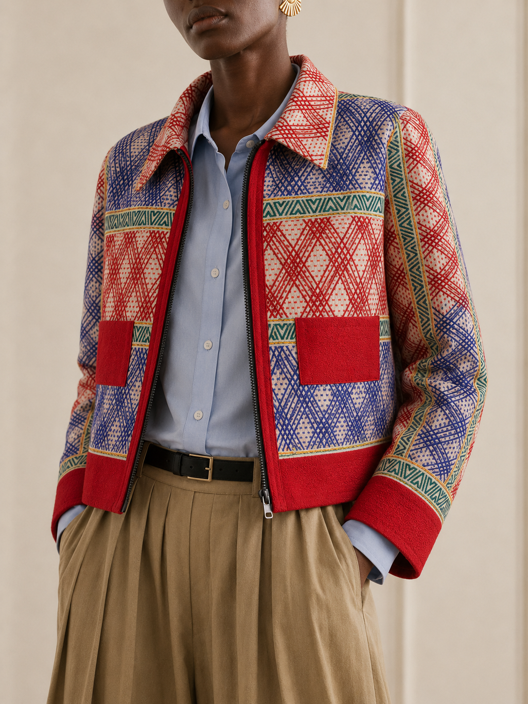 Vintage Kantha Quilt Jacket Fully Hand Embroidered
