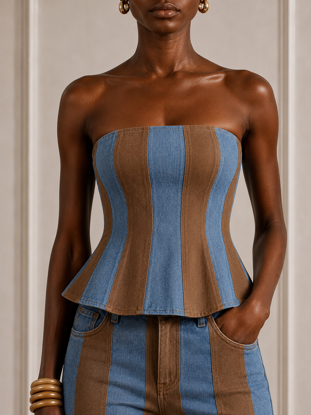 Upcycled Denim Corset
