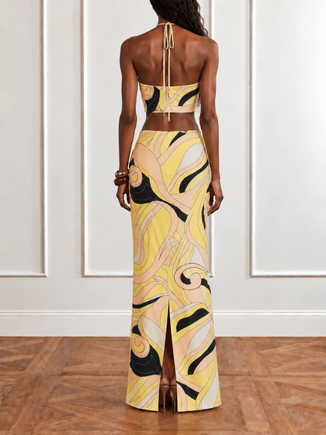 Mellow Halter Neck & Maxi Skirt Set