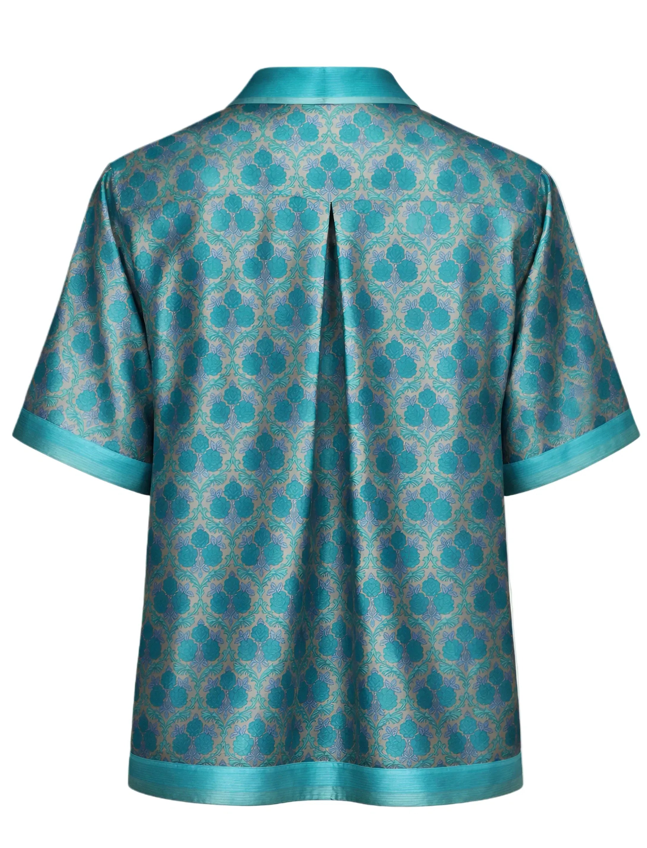 Upcycled Vintage Silk Shirt Men